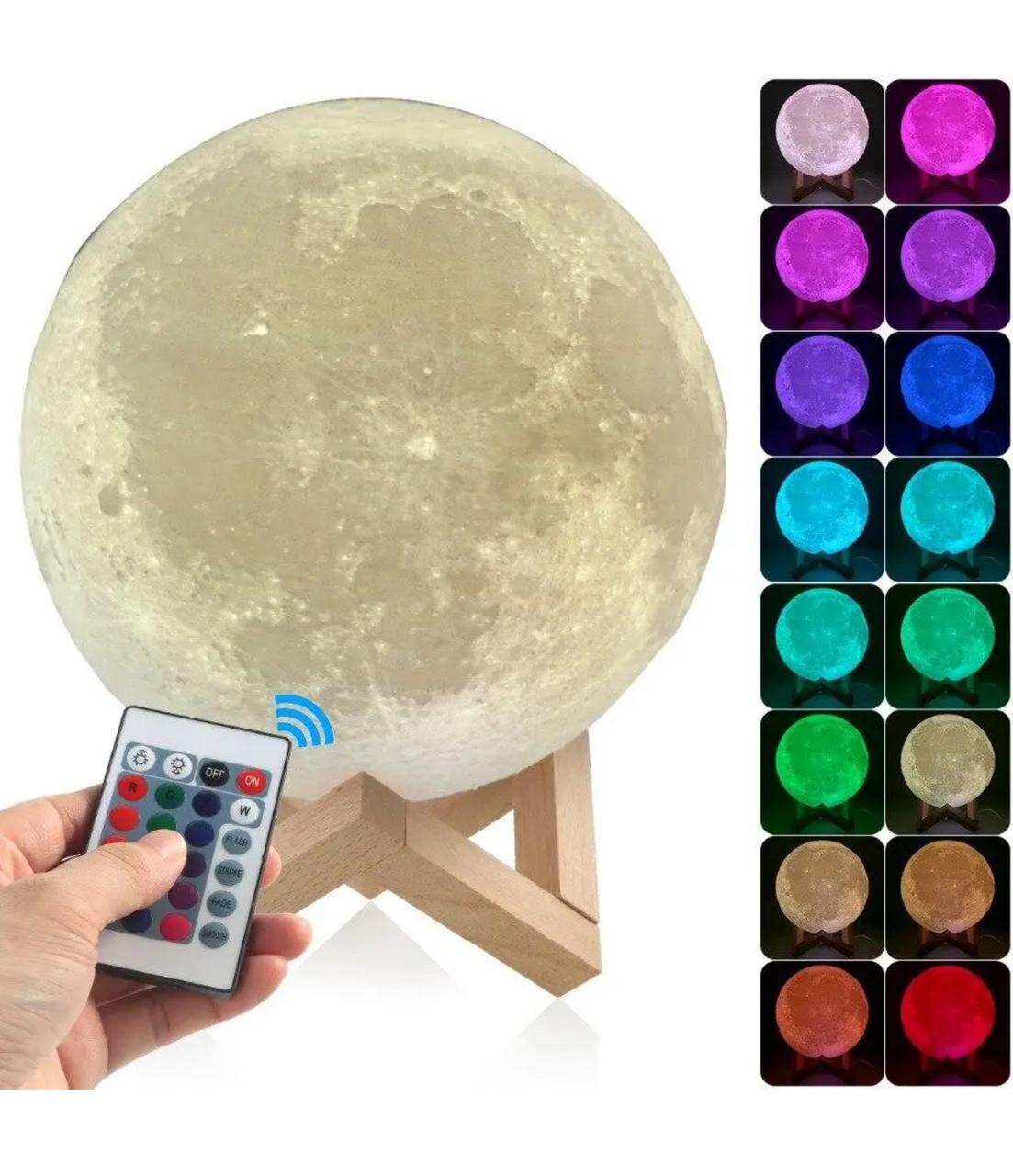 Лампа луна 3D с пультом сенсорная moon lamp 240 mAч , Детская лампа ночник Луна Новый Год проектор - фото 5 - id-p2017602819