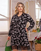Женское платье-рубашка софт 42-44, 44-46, 48-50 ,52-54, 56-58 (Слова) "VLADA" от прямого поставщика