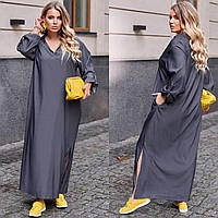 Платье женское полубатальное джинс-хлопок 50-52,54-56,58-60 "LARA-5" недорого от прямого поставщика