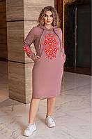 Платье женское с капюшоном двунитка 46-48;50-52;54-56;58-60 (4цв) "IGOR" от прямого поставщика