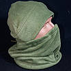 Шапка та бафф з флісу Kirasa 240 олива. 55-58 (Арт KI821), фото 2