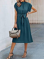 Платье женское софт с поясом 42-46; 48-52 (3цв) "STAETSKAYA" недорого от прямого поставщика