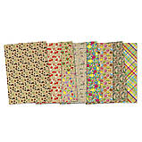 Набір кольорового картону "Крафтові візерунки" Преміум А4, 8 арк., фото 2