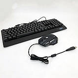 Клавіатура+мишка UKC з LED підсвічуванням від USB M-710, клавіатура ігрова з підсвічуванням UV-962 та мишкою, фото 5