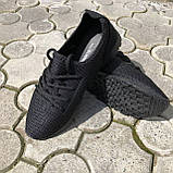 Чоловічі кросівки сітка 40 розмір. Літні кросівки, чоловічі кросівки чорні. Модель 97234. JZ-297 Колір: чорний, фото 6