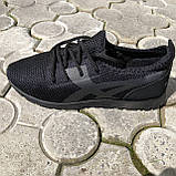 Чоловічі кросівки сітка 40 розмір. Літні кросівки, чоловічі кросівки чорні. Модель 97234. JZ-297 Колір: чорний, фото 3
