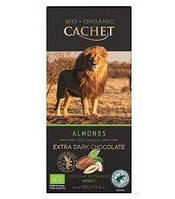 Шоколад Экстра Черный Кашет Миндаль Cachet Extra Dark Chocolate Almonds 72 % Какао 100 г Бельгия