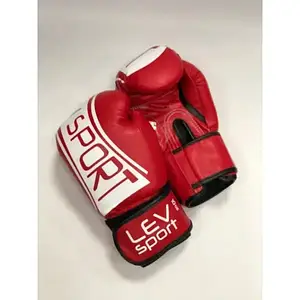 Боксерські рукавички LEV SPORT Еліт 10 oz стрейч червоні