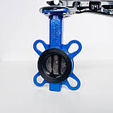 Затвор дисковий Батерфляй Ду50 чавун, фото 6