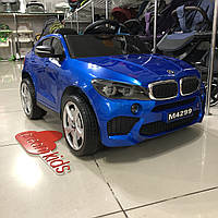 Электромобиль джип детский BMW X6 M 4299EBLRS-4, автопокраска синий