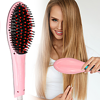 Электрическая расческа для выпрямления волос с дисплеем Hair Brush Straightening HQT-906 (237)