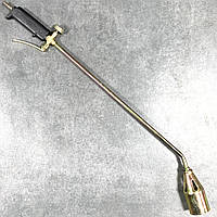 Газовая горелка для смоления с регулятором и клапаном 700 мм, сопло Ø50мм х 100мм