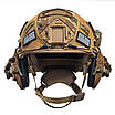 Шолом тактичний Fast TEAM WENDY Helmet NIJ IIIA + Навушники Walkers Razor Slim з чебурашкою + ліхтарик + кавер, фото 4