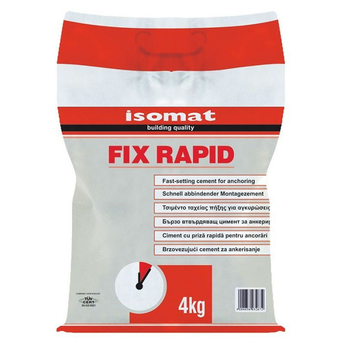 Быстросхватывающийся цементный раствор ISOMAT FIX-RAPID 4 kg - фото 1 - id-p2017645131