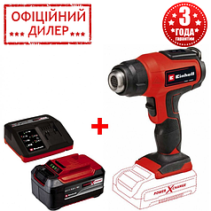 Набор фен аккумуляторный Einhell TE-HA 18 Li - Solo + зарядное для X-Fastcharger 4 A и аккумулятор 18V 5,2 Ah