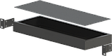 Корпус металевий 1U-160S в 19" стійку Rack 430х160х44, фото 6