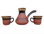 Турка для Кави 500 мл "Корал" Керамічна з чашечками, фото 4