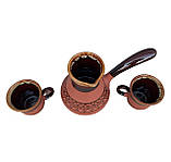 Турка для Кави 500 мл "Корал" Керамічна з чашечками, фото 3