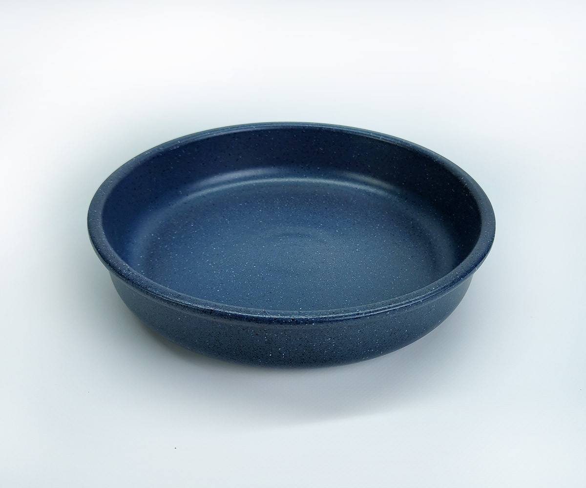 Форма для випічки керамічна кругла 26 см краплє темно-синя