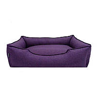 Лежак для собак лежанка кровать для собак и кошек Фиолетовый съемный чехол с бортами 130×80×23 см