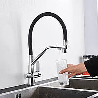 Змішувач для кухні з під'єднанням фільтрованої води MIXXUS PREMIUM REFLECTOR Хром