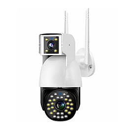 Вулична IP WiFi камера P12 3Mpx + 3Mpx поворотна камера з двома об'єктивами для спостереження та охорони