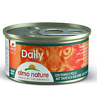 Almo Nature (Альмо Натюр) Daily Menu Cat - Консервированный корм "Мус с тунцем и курицей" для кошек 85г