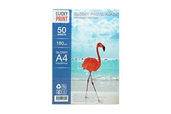 

Глянцевая фотобумага Lucky Print (A4, 180г/м2), 50 листов