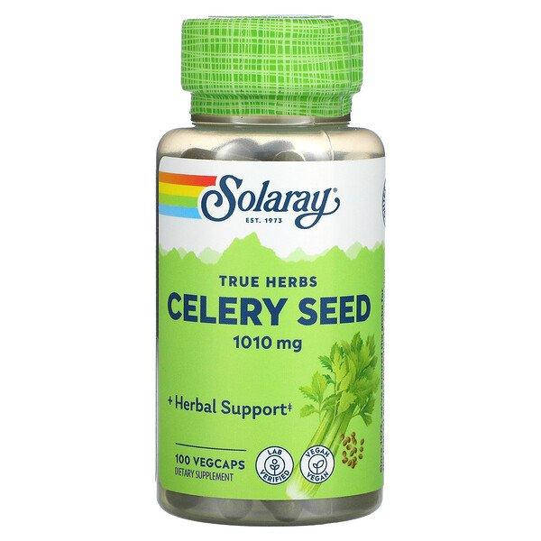 

Сельдерей, Celery Seed, Solaray, 505 мг, 100 капсул (SOR-01154)