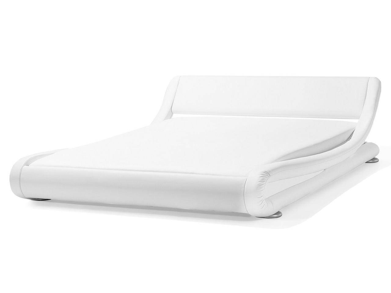 

Кровать King Size из искусственной кожи европейского стандарта белого цвета AVIGNON, Белый