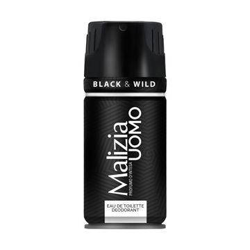 

Дезодорант Malizia Uomo мужской парфюмированный Black&Wild, 150мл