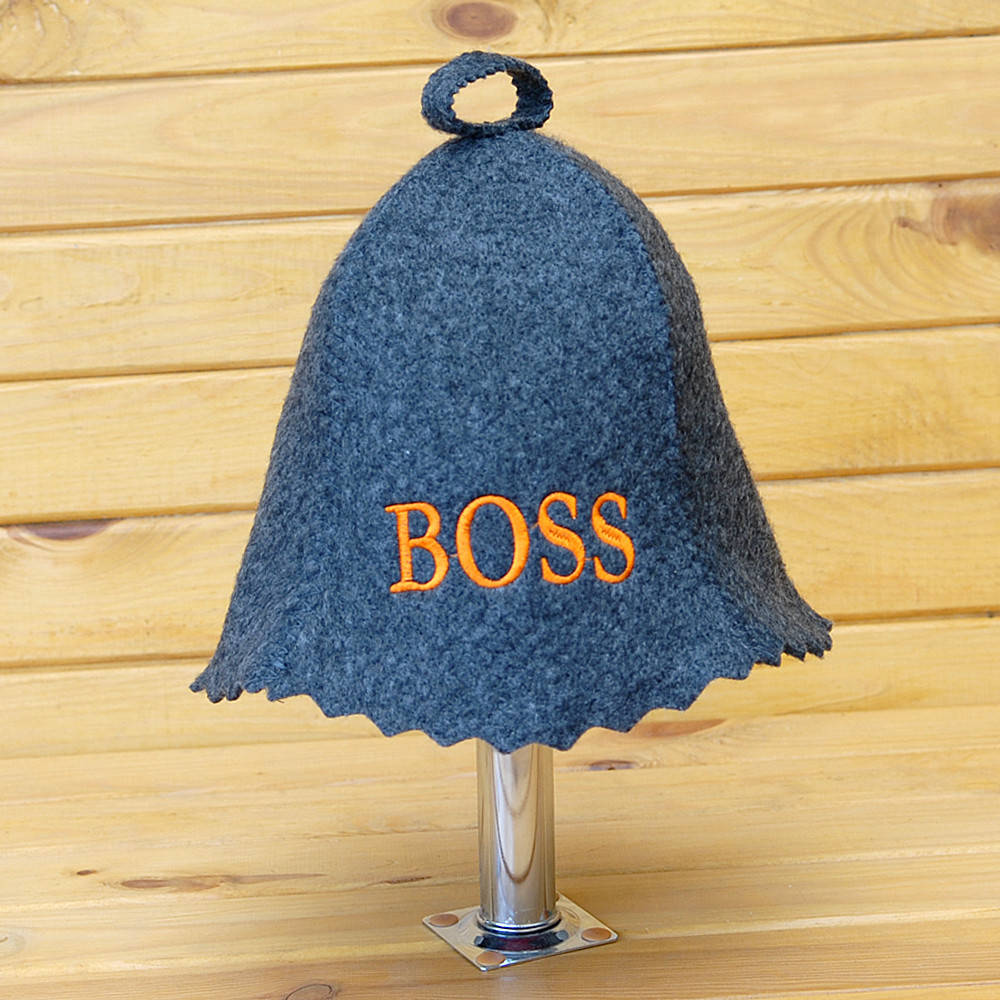 

Шапка для бани G "BOSS" серая геотекстиль