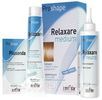 Набір для випрямлення для обробленого та чутливого волосся Proshape Kit Relaxare Medium, фото 1
