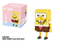Міні конструктор Губка Боб на 136 деталей (7.5*7.5) Спанч Боб квадратні штани.