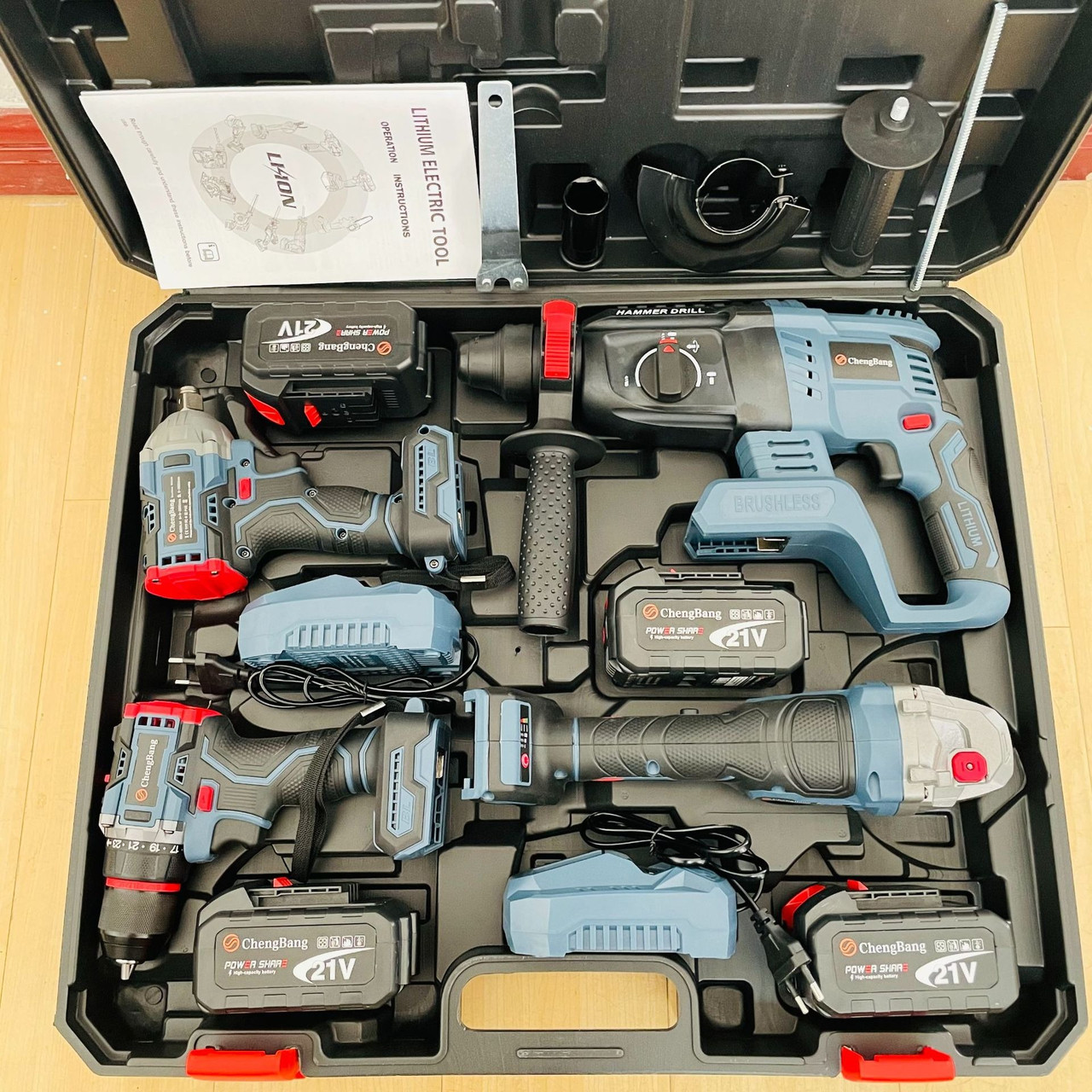 Набір акумуляторних інструментів Light Electric Tool з АКБ 4 в 1