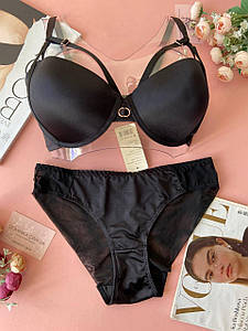 75C Чорна жіноча нижня білизна комплект на 3 розмір