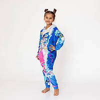 Детская пижама из плюш велюра кигуруми Стич Детский теплый костюм кигуруми