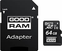 Картка пам'ятi GOODRAM microSDXC 64GB Class 10 UHS I + ad