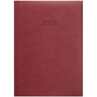 Щоденник датований Brunnen А6 2024 кишеньковий Torino, штучна шкіра, марсала