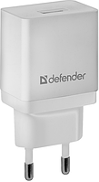 Сетевая зарядка DEFENDER (83549)EPA-10 белая, 1хUSB, 5V/2.1А, пакет