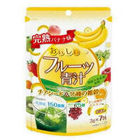Аодзиру из 16 видов проса и семенами чиа со вкусом банана YUWA Aojiru Banana
