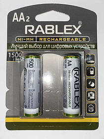 Батарейка акумуляторна Rablex AA 1500mAh (ціна вказана за 1 батарейку)