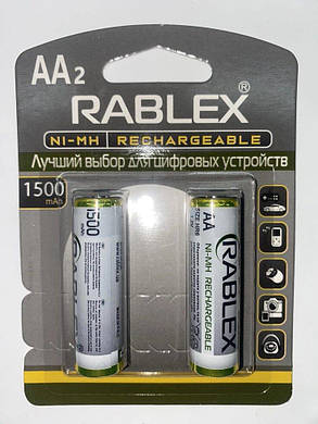 Батарейка акумуляторна Rablex AA 1500mAh (ціна вказана за 1 батарейку), фото 2