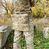 Тактичний каремат для сидіння потрійний Розкладний килимок п'яточка Сидушка трансформер Колір піксель