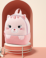 Рюкзак дитячий для дівчинки яскравий на застібці зі зручними ремінцями Кішечка