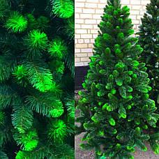 Штучна ялинка. Висота — 1,5 м. З м'якою голкою. "Королівська". Два забарвлення. З білим/зеленим напиленням, фото 2