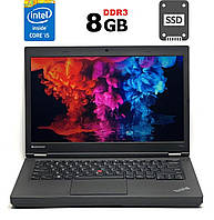 Ноутбук Lenovo ThinkPad T440p / 14" (1366x768) TN / Intel Core i5-4210M (2 (4) ядра по 2.6 - 3.2 GHz) / 8 GB