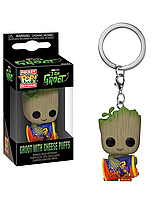 Брелок Фанко Поп Марвел Грут - Грут с сырными шариками [Funko Pocket Pop! Keychain - Groot with cheese puffs]