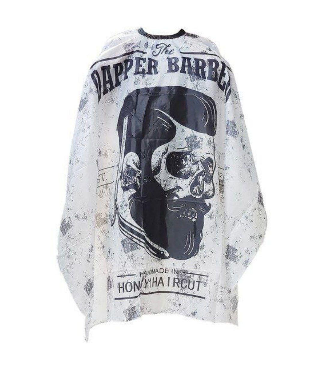 Пеньюар Dapper Barber череп білий (PBR-1)