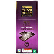 Шоколад Чорний Moser Roth Dark Chocolate 70% какао 125 г Німеччина